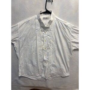 Joseph Abboud Black Tie Mens Dress Shirt Size 17.5 White